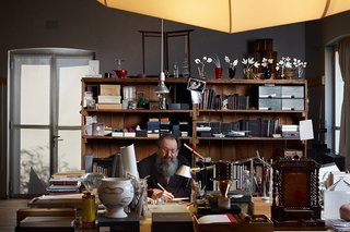 Michele De Lucchi - Photo 13 of 13 - Michele De Lucchi in his Milan studio, which is located in a converted Art Nouveau building. 