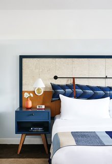 A Napa Valley Motor Lodge Reinterprets the Classic Roadside Motel - Photo 3 of 8 - Three-hundred thread count sheets provide a good night's sleep, while rain showers and Grapefruit Sage products from the onsite spa contribute to a pampered experience.