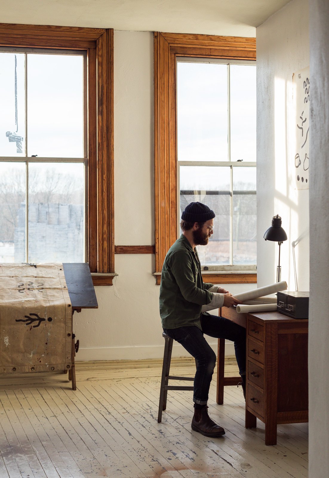 A peek into Spellman's historic studio space in Westerly, Rhode Island.