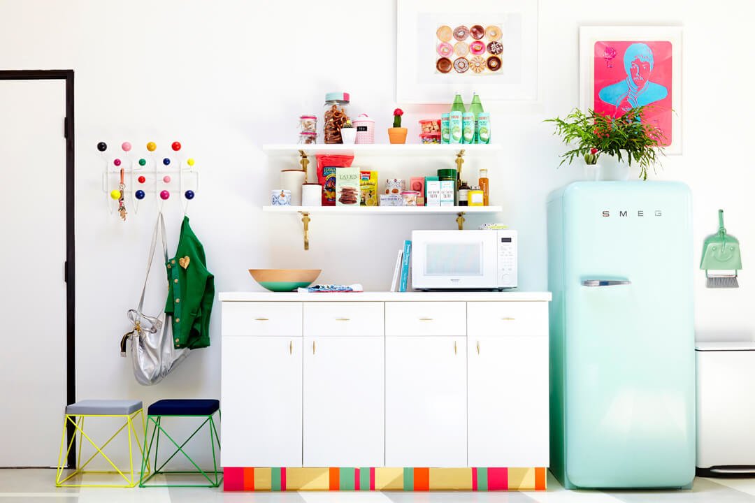 Contact paper is an easy, low-commitment way to update old surfaces.