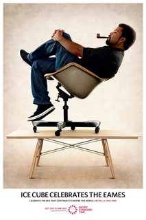 Ice Cube Celebrates recreating a classic Eames poster promoting the Art In L.A. Event for Pacific Standard Time.