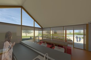 1968 Memphis Home Will Be Remade Into a Flexible, Sunny Haven - Photo 5 of 5 - In addition to the exterior sun screens, interior shades can be lowered to limit exposure and visibility when desired.