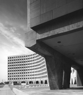 From Bauhaus Student to Brutalist Supreme: Highlights by Marcel Breuer - Photo 2 of 9 - Breuer's Headquarters for Urban Development in Washington, D.C., is a monolithic testament to Brutalism, elevated by massive concrete pillars. Breuer's building came in $4 million under budget, a fact that led to more commissions from the U.S. government. (1963-1968)
