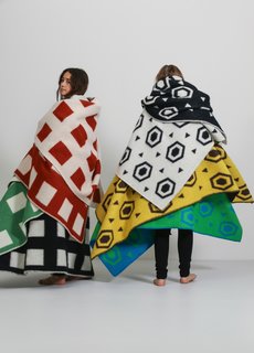 The CoopDPS throws and blankets are made of 100 percent woven New Zealand jacquard wool. 