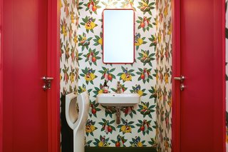 A Boutique Hotel That Captures the Creative Spirit of Barcelona - Photo 5 of 12 - Each of the wallpapered bathrooms are equipped with rosemary and olive oil soap, as well as oat and bergamot shampoo from Las Lilas. By creating her own biodynamic process, Ana Gayoso uses herbs and plants that she grows in her own garden in Alt Empordà, a mountainous area outside of Barcelona. 
