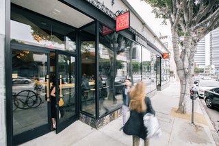 The Classic Hand Roll Bar Makes a Comeback at a New Los Angeles Sushi Spot - Photo 3 of 4 - The new location is located in the Westwood neighborhood of Los Angeles, which supersedes the first version being posted in Downtown L.A. The expansive front windows ensure that the the space feels connected to the neighborhood. They stand above a marble border that's part of the existing building's facade. 