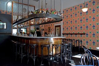 At Angel Face, the floral walls are hand-painted by artist Michael Paulus and the cocktails are crafted with a careful attention to detail.