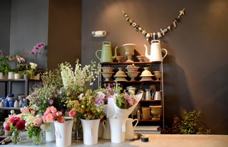 Along with ceramics, books, textiles, and accessories, Alder & Co. includes Hilary Hovrath’s flower shop where you can pick up market stems or a bouquet of your choice.