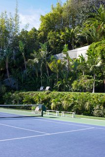 Iconic Perspectives: John Lautner’s Sheats-Goldstein Residence - Photo 5 of 8 - The colossal yard includes L.A.’s only infinity tennis court and looks out to astonishing views. Goldstein mentioned that you can see all the way out to Catalina Island on a clear day.