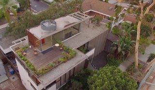 From 1932 to the Present Day—Watch How Technology Continues to Progress in This Iconic L.A. House - Photo 7 of 7 - This overhead view of the VDL residence shows the top level that holds the water pools, garden, rooftop, and the glass-enclosed seating area where Mrs. Neutra would encourage guests to spend time in. 