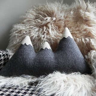 An Expert's Guide to a Bavarian-Coloradan Holiday - Photo 2 of 11 - Three Peak Mountain Pillow for $75 from Alpine Modern