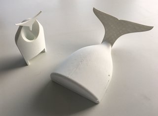 Chris and NIck then 3D printed their designs in order to verify scale and proportion. The actual prototypes of the whale and owl are shown here. Finally, they sent the prints to Target’s design team to coordinate with their vendors for fabrication.