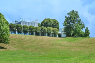 A Thomas Phifer-Designed Glass-and-Steel Masterpiece For Sale - Photo 1 of 14 - The glass-and-steel Taghkanic House is set far back from Old Route 82, making it invisible from the street. The main pavilion—which is a section of the full structure—is about 1,800 square feet and looks out to incredible views of the Catskill Mountains. 