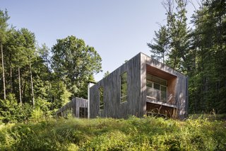 A Cypress-Clad Lake House Posted Up on an Old Logging Road - Photo 1 of 4 - ARCHITECTUREFIRM built this weekend home for a young family of five and their Australian Labradoodles.<span> <a href="/discover/dwelllpow">#dwelllpow</a></span>
