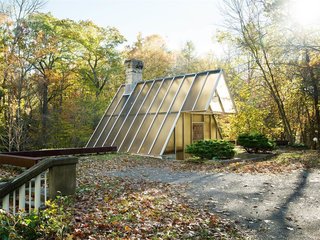 The One-of-a-Kind Home of the Late Architect John Black Lee Drops to $750K - Photo 3 of 10 - Black was said to have mentioned, "This house is the only one in New Canaan that you enter through a skylight." 