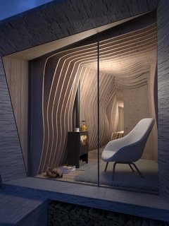 Shown here is the interior of Arthur's Cave, one of the winning designs that's also shown in the image above. The concept was designed by Miller Kendrick Architects. 
