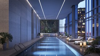 Renzo Piano Building Workshop Brings a New Residential Destination to Soho - Photo 7 of 8 - A 55-foot saltwater lap pool will be found inside the residences, along with 17,000 square feet of other amenities including a fitness center, yoga studio, media room, outdoor terrace, children’s playroom, and sauna and steam room facilities. 