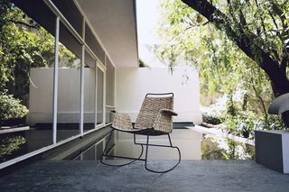 Part II of Our Exploration of Mexico City’s Caravana Americana - Photo 5 of 18 - The La Norestense rocking chair is produced between two Mexican cities. The metal work is done in Monterrey, Mexico, while the palm weaving is done in Mexico City.