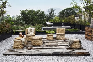 Caravana Americana Showcases the Passion of Latin America’s Design Community - Photo 2 of 15 - txt.ture’s first collection was made in alliance with master artisan Don Nacho Morales, and includes six designs that are inspired by functional seating pieces that were used in daily life by the Aztecs. Shown here is the tabouret, individual armchair, and wooden core bench—all made with locally-sourced seagrass, or "tyle."