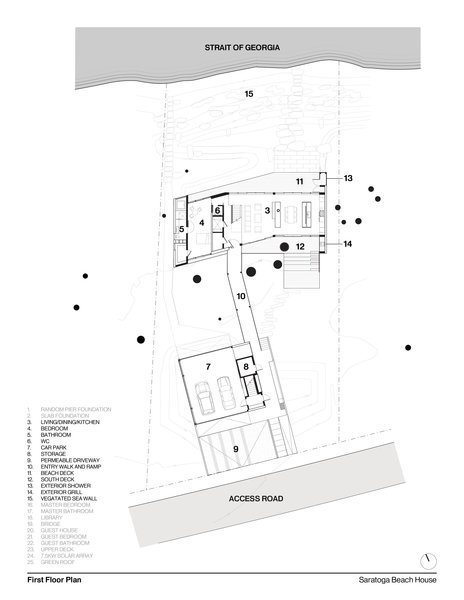 First Floor Plan
#intersticearchitects #interstice #floorplan #residentialarchitecture #residence Photo 15 of TreeHugger modern home