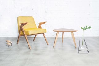 A variant of the Easy Chair, the Bunny Easy Chair features more lounge-like proportions and is named for the friendly shape of its bunny ear–like armrests.