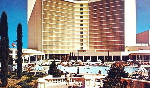 The pool at Caesars, circa 1970.