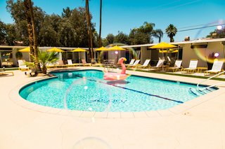 This Palm Springs Hotel is Filled with Vintage Midcentury Modern Finds - Photo 5 of 5 - The new pool area at the Monkey Tree Hotel in Palm Springs.