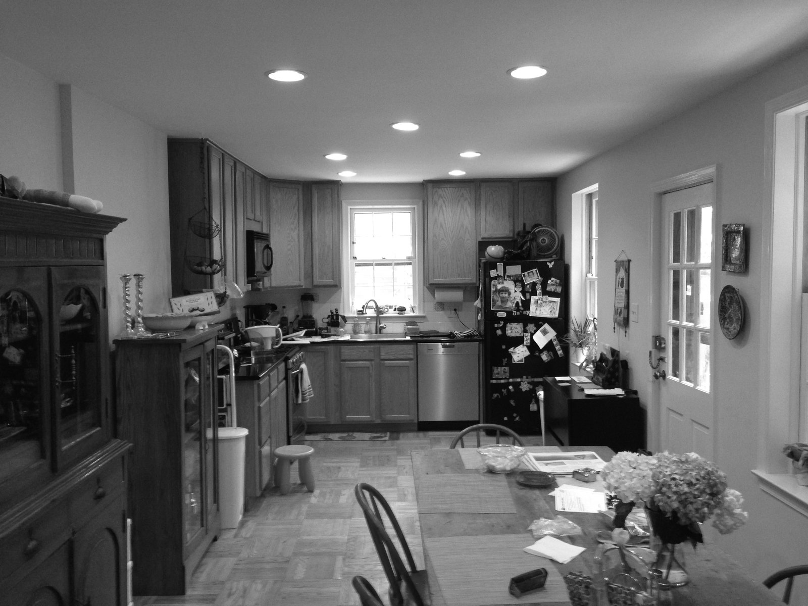 Philadelphia Row House Renovation - Photo 4 of 8 - The original kitchen was cramped and cluttered.