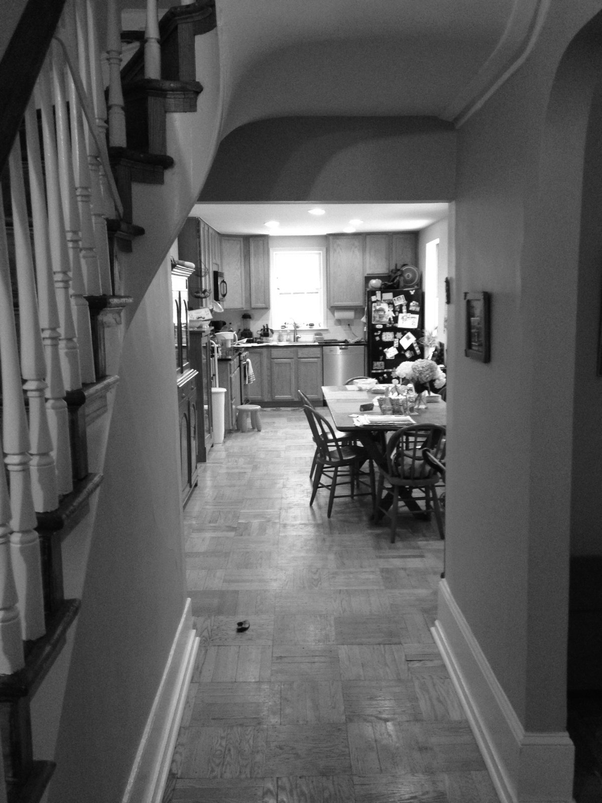 Philadelphia Row House Renovation - Photo 6 of 8 - Reorganizing the original kitchen and dining area was one of the main goals of the renovation.