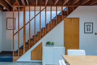 Peek Inside the Frank Gehry Rental of an Emerging L.A. Furniture Designer - Photo 4 of 11 - In contrast to architect Frank Gehry's iconic metal concert halls and museums, the Spiller House is delightfully simple. Here, the space is dominated by right angles and crisp geometry, unlike the undulating forms that define his later work. However the architect was already experimenting with subtle moves like the off-center placement of the home's central skylight.