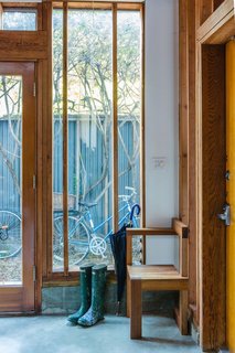 Peek Inside the Frank Gehry Rental of an Emerging L.A. Furniture Designer - Photo 10 of 11 - As an exercise, Kristin recreated Gerrit Rietveld's Steltman chair from 1963. "It's something that I always wanted to build," she says. "I used some offcuts from a boat I worked on to build this one."