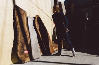 Peek Inside the Frank Gehry Rental of an Emerging L.A. Furniture Designer - Photo 11 of 11 - Designer Kristin Grant Fowler at the Dust to Dust studio, just blocks from her home in Frank Gehry's Spiller House.