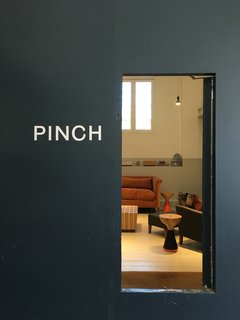 Meet the London Furniture Designers Working in a Reclaimed Railway Shed - Photo 2 of 11 - Pinch's serene showroom contrasts the creative chaos in the studio upstairs, but the models that line the back wall give visitors a hint of the creative process happening just above them.
