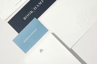 Pentagram Gives a Local Bookstore a Homespun New Identity - Photo 1 of 4 - BookHampton’s new wordmark is set in serif Didot with Futura as the supporting fonts 