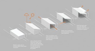 Architecture Remix - Photo 8 of 8 - A diagram reveals the sequence of the design. 