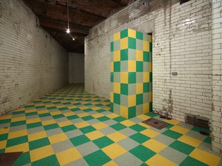 This Artist Will Make You See Linoleum in a Whole New Way - Photo 2 of 4 - Dead End, 2015. Installation at the Bronx Courthouse. 