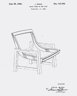 Knoll Inspiration:
In Conversation with
Helen Risom - Photo 6 of 8 - Jens Risom's patent for a chair frame, c. 1943. Image from the Knoll Archive.