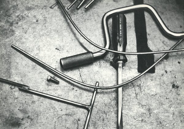 Making Bertoia - Photo 3 of 14 - Tools used in the assembly of the Bertoia Collection. Image from the Knoll Archive.