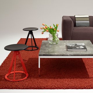 Knoll Inspiration: The Barber Osgerby Collection Grows - Photo 2 of 5 - Piton™ Adjustable Height Stools and Florence Knoll Coffee Table. Photograph by Knoll.