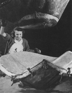 Knoll Inspiration: Reintroducing the Womb Settee - Photo 4 of 8 - The Winner Manufacturing Company pressing a fiber-reinforced polyester resin shell. Courtesy of Brian Lutz.