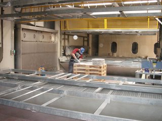 Marble beginning the hand-finishing process, 2013. Photography by Knoll.