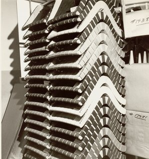 Knoll Inspiration: The Answer is Risom - Photo 5 of 9 - Stacks of Jens Risom's 650 Line Lounge Chairs. Image from the Knoll Archive.