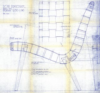 Knoll Inspiration: The Answer is Risom - Photo 6 of 9 - Blueprint for the 650 Line Lounge Chair designed by Jens Risom, c. 1943. Image from the Knoll Archive.
