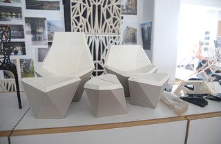 Knoll Inspiration: Prism™ by David Adjaye - Photo 2 of 6 - Early models of Prism™ by David Adjaye exhibited at NeoCon, 2015. Photograph by Knoll.