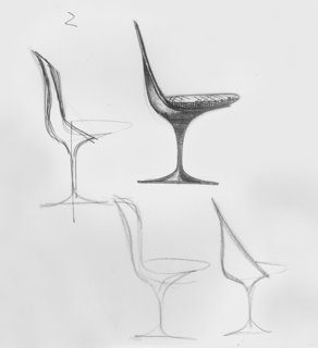 Knoll Inspiration: It Began With A Sketch - Photo 3 of 6 - Sketches for the Tulip Chair by Eero Saarinen. Image form the Knoll Archives. 