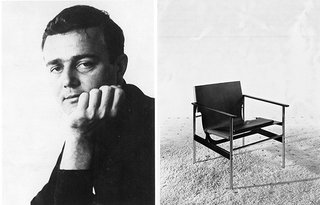Knoll Inspiration: The Pollock Arm Chair - Photo 1 of 6 - (Left) Portrait of Charles Pollock in the early 1960s. (Right) The Pollock Arm Chair (657), c.1960