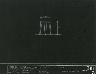 Introducing the Hairpin™ Stacking Table - Photo 5 of 6 - Early scale drawing of the Model 75 Stacking Stool. Image from the Knoll Archive.