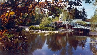 Defining an Architectural Canon From the Ground Up - Photo 2 of 4 - The Alden B. Dow Home and Studio in Midland features a sunken parlor that is level with an expansive pond. The Japanese-style landscaping embodies Dow’s philosophy that "gardens never end and buildings never begin."