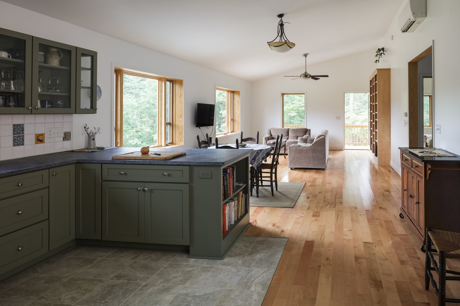 Once the structural shell of a Deltec home is built, the interior is finished just as a traditionally constructed house would be.
