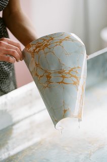 7 People to Follow on Dwell Right Now - Photo 6 of 7 - Who doesn’t love a studio visit? Calico Wallpaper takes followers behind the scenes at their Brooklyn workshop to reveal how they produce their marbleized, non-repeating wall murals. 